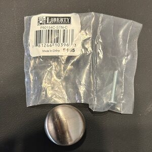 Satin Nickel Cabinet Knob - Brushed Silver